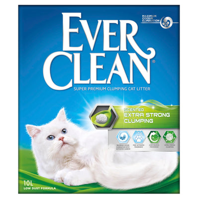 Ever Clean Clumping Cat Litter, Extra Strong Clumping Cat Litter, Scented for Long-lasting freshness, 10L